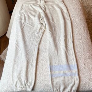 Vineyard Vines Cream Girls' Jogger Pants with Reflective Stripes
